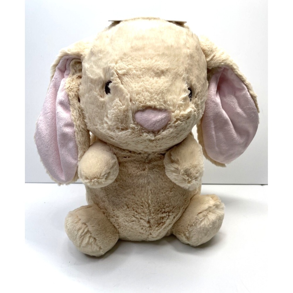Kellytoy Kelly Baby Bunny Plush Stuffed Rattle Lovey‎ Toy 12" Brown Crinkle Ears